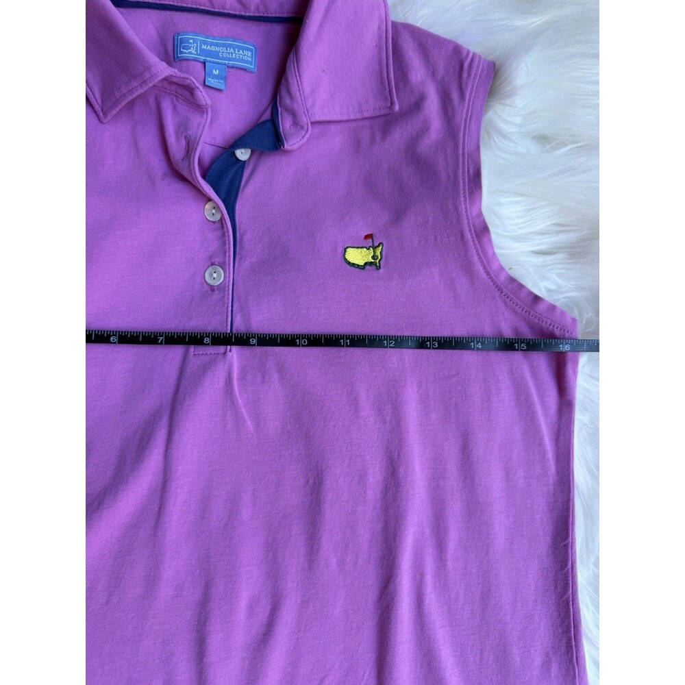 Magnolia Lane Collection Women’s Sleeveless Golf Polo Purple Masters Logo M